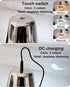 WAJIAWAQIAO 3 Dimming, Chrome Silver Deer Desk Lamp - Cordless LED Table Lamp with Touch Control, Color Modes