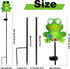 Rngmsi Garden Solar Lights Dynamic Eyes, Frog Solar Garden Lights Stake Outdoor Decorations, LED Lighting Frog Gifts