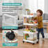 4-Tier Magshion Slim Rolling Cart, Plastic Utility Cart with Wide Plastic Shelves, Storage Cart Easy Assemble