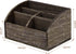 Wood Desk Organizer - Solid Dark Brown Pen Holder for Desktop, No Assembly Needed, Home Office Supplies Storage Box