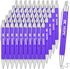 Qilery 200 Pcs Breast Cancer Pens Bulk - Pink Ribbon Retractable Ballpoint Pens for Charity Events