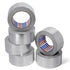 ADHES Professional Glass Fiber Aluminum Foil Tape, 2 Inch x 82 Feet, 6 Rolls Heat Proof Tape for HVAC Repair