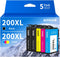 ZIPRINT 200 Remanufactured Ink Cartridge Replacement for Epson 200XL T200XL (2 Black, 1 Cyan, 1 Magenta, 1 Yellow)