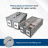 BCW 2-Row Graded Collectible Card Bin - Stackable Acid-Free Plastic Box for Customizable Card Storage