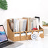 Foldable Desk File Holder Organizer - Sturdy Cardboard Magazine Storage Box with Blank Label Stickers for Home School