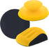 Dura-Gold Pro Series 5" Round & Mouse-Shaped Hand Sanding Block Pads - Hook & Loop and PSA Adapter Pad for Sanding