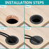5Pcs 2-3/8" / 60mm Computer Desk Grommet, Plastic Round Hole Wire Cover Organizer, Black