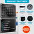 Black Magnetic Acrylic Calendar for Fridge, 2pcs 16"x12", Includes Protective Pads, 6 Magnetic Markers, Magnetic Eraser