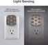 54744, 2 Pack Lights by Night Decorative LED Night Light, Brushed Nickel Flower Design, Plug-in, Dusk to Dawn Sensor