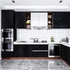 Livelynine Black Wood Contact Paper, Waterproof Vinyl Wrap for Kitchen Cabinet and Countertop, Peel and Stick