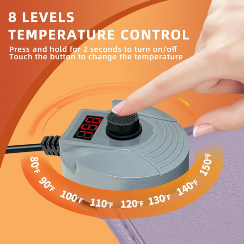 MyPlace Heated Mouse Pad, 8 Levels Heating & 3 Hours Auto Shut-Off, Large 31.8”x 17.3” Desk Mat for Home Office