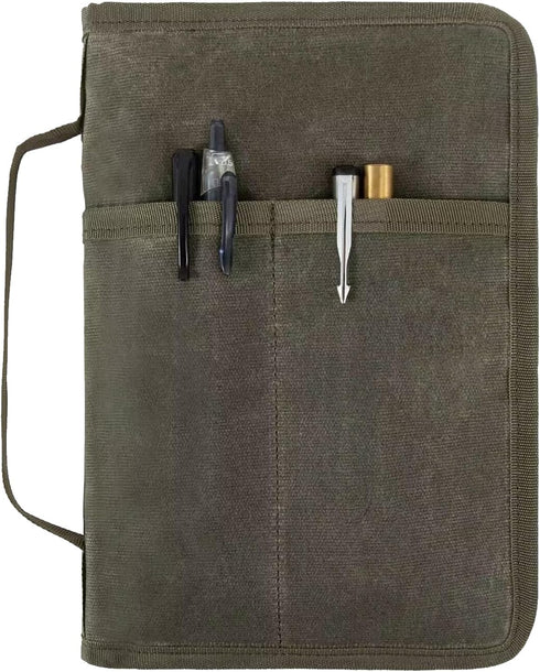 Field Notes Notebook Cover for 6.7 X 9.8 Inch with A5 Journal Cover, Zipper Pocket Planner for Pen Holder, Waterproof