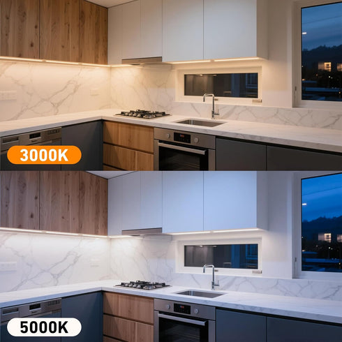 Bangnics 6 12 Inch Dimmable 24W Countertop Counter Closets 5000K Under Cabinet Lighting Plug in. PCS Likable Low