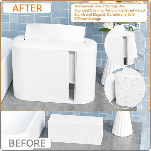 Yieach Countertop,Home,Bathroom Commercial Touchless Paper Towel Dispenser for and Kitchen,White Multifold Paper Towel
