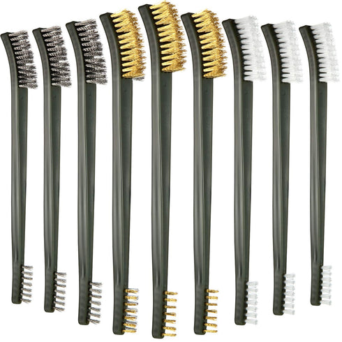 9 Pieces Mini Wire Brush Set - Scratch Wire Brushes for Detailing, Cleaning, Welding Slag, and Rust Removal