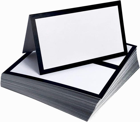 Tented Cards, 50 Folded Wedding Place Cards, 14 pt. Matte Card Stock for Banquet and Cocktail