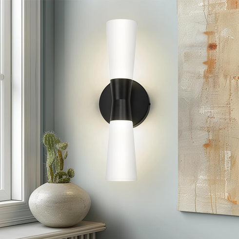 16inches Dimmerable 3000K/4000K/5000K KDVL13-BK kudos Wall Sconces Black Vanity Light Fixtures, Modern Sconces Wall