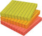 Better Office Products Lined Sticky Notes 3 x 3, 3 Pack, 300 Sheets (100/Pad), Bright Assorted Colors, Strong Adhesive