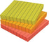 Better Office Products Lined Sticky Notes 3 x 3, 3 Pack, 300 Sheets (100/Pad), Bright Assorted Colors, Strong Adhesive