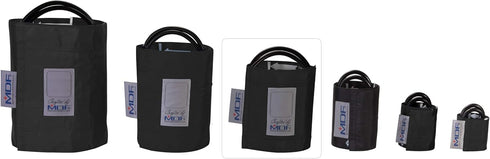 MDF Instruments Latex-Free Adult Replacement Blood Pressure Monitor Cuff - Double Tube - Black (MDF2100450-11)