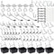 FRIMOONY Pegboard Hooks Assortment, 107 PCS for Organizing Various Tools, Includes Pegboard Bins