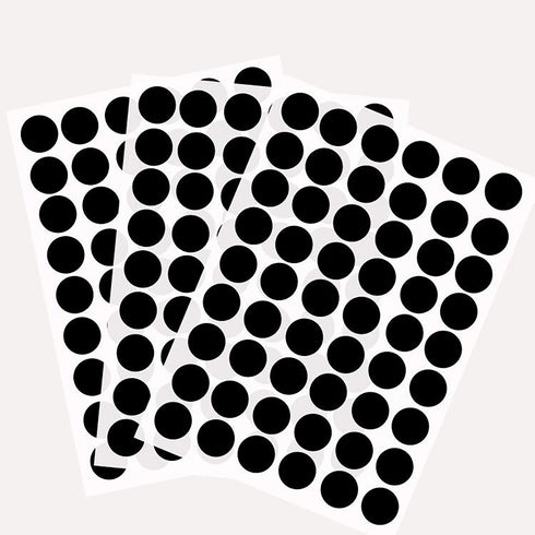 162 Pcs Self-Adhesive Plastic Screw Hole Covers Stickers, Black for Wood Furniture Cabinet Shelve Plate