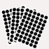 162 Pcs Self-Adhesive Plastic Screw Hole Covers Stickers, Black for Wood Furniture Cabinet Shelve Plate