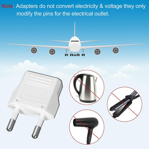 12 Pack European Plug Adapter, US to Europe Type C Plug Adapter, Travel Adapter for European Wall Outlets