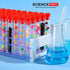 YGDZ Test Tubes with Rack, 50pcs 16x100mm Clear Plastic Test Tubes with Caps and Holder Rack