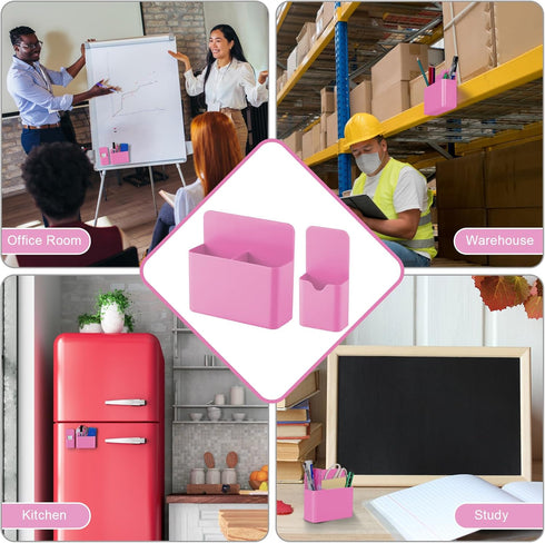 Magnetic Pen Holder, 2 Pack Magnetic Dry Erase Marker Holder with Strong Magnet, Storage Organizer for Whiteboard