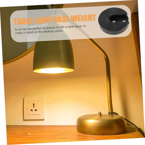 Weighted Table Lamp Base, Practical Counterweight for DIY Table Lamps, Round Base Weight for Desk Lamp Stability
