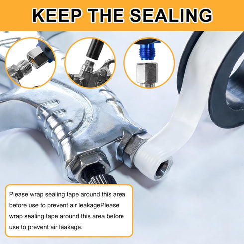 HCDDQP 1.4/1.7/2.0/2.5mm 4 Nozzles 10Pcs 650ML HVLP Paint Spray Gun Kit with & Air Compressor Regulator, Disposable