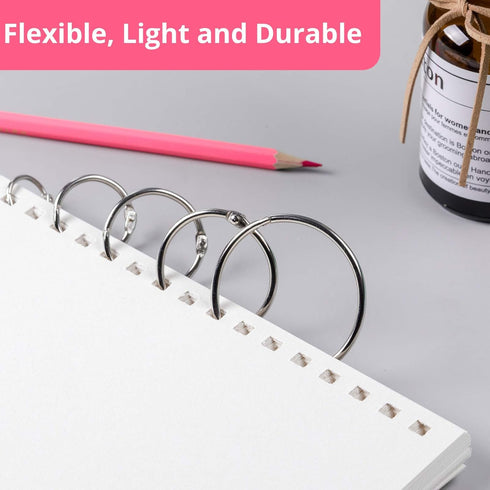 Mr. Pen 36 Pcs Binder Rings, Assorted Sizes Loose Leaf Binder Rings for Index Cards and Flash Cards