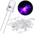 EBOOT 100 Pieces Clear LED Light Emitting Diodes Bulb, 5 mm LED Lamp (Purple)