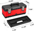15.5 Inch Jack Boss Steel Tool Box Small Portable Tool Organizer Box with Built-in Short Non-slip Handle Car Box