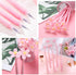 YYaaloa 12pcs Cute Pink Flower Gel Ink Pens, 0.5 mm Black Ink Fun Kawaii Bulk for Kids Office School Supplies