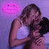 Pink Lips Neon Sign Night Lights for Bedroom LED Pink Wall Sign Party Girls Baby Kids Children Gifts Home Lips Neon