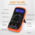 Digital Multimeter Voltmeter, Battery Voltage Tester with 2000 Counts, Continuity Ohm Volt Amp DC AC Current Meter