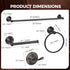 DEGULAS SetOil Set, 24In Set Bathroom Towel Bar Accessories Rubbed Bronze Bathroom Hardware Includes Towel Bar, Towel