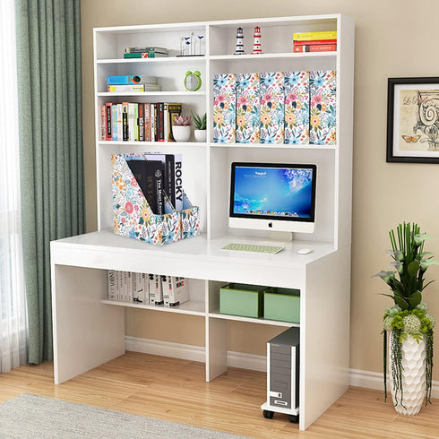SUIN 4 Pack Foldable Magazine Holder, Seamless Floral Designed File-Boxes Desk File Organizer for Office, Home, School