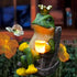 Miniature Frog Garden Statue | Solar Light Home Decor, Fairy Garden Accessories for Patio, Balcony, Yard, Lawn Bedroom