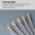 10 Pieces Extended Stainless Copper Wire Cleaning End Brushes for Rust Paint Removal, Polishing Rotary Tools (3 MM