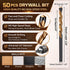 50 1/8" Tondiamo Pcs Drywall Rotor Tips Drywall Router Drill Bits HSS Guidepoint Cutting Rotor Tips Cutout Tool for Use