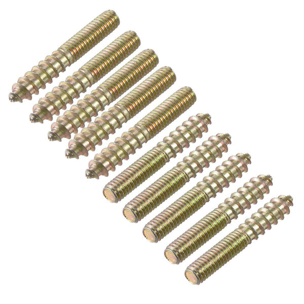 uxcell M6 Hanger Bolts, 1-5/8"(40mm) Double Headed Self-Tapping Screws for Furniture Legs, 10pcs