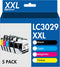 LC3029XXL Super High Yield Ink Cartridges Compatible for Brother MFC-J5830DW, 5 Pack Replacement