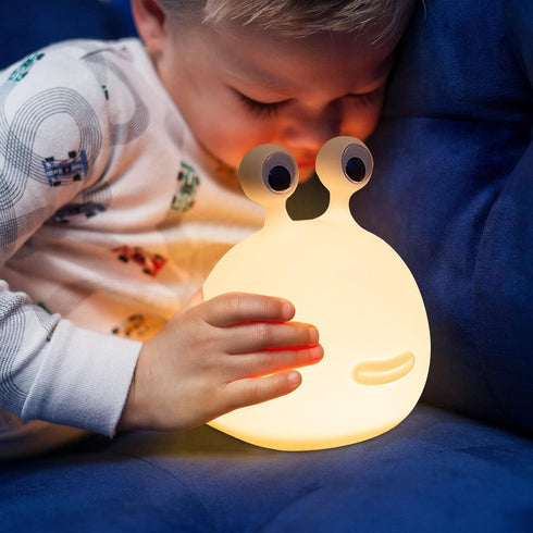 Cute Slug Night Light - Funny Kid Night Light for Bedroom Decor, Touch Soft Silicone Lamp for Birthday Gifts Room