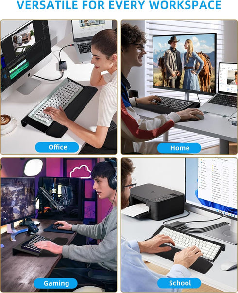 Aethrivex Keyboard Stand with Wrist Rest - Comfortable Wrist Pad for Easy Typing, Keyboard Tray for Office, Home