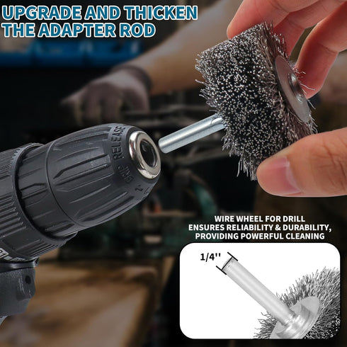 1 Pack Wire Wheel 2 Inch Stainless Steel Brush 0.012" Wire for Die Grinder Rotary Tool Drill Attachment