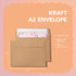 Pack It Chic - 4 3/8" X 5 3/4" A2 Kraft Envelopes (110 Count) Self-Adhesive Envelopes for Invitations, Card Making, Photos, RSVP Cards, and Greeting Cards by Pack It Chic