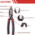 HAUTMEC Forged Wire Stripper Pliers 8", Compact Design, Multifuncion Electrical Tool: Pliers,Stripper, Cable Cutter, Crimper HT0319-PL by HAUTMEC